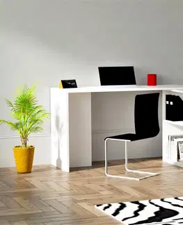 Kancelářské a psací stoly Psací stůl CAYKO bílá
