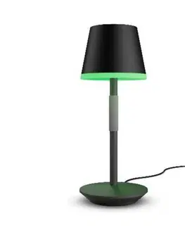 Chytré osvětlení Philips HUE WACA Go venkovní stolní dotyková LED lampička 6,2W 530lm 2000-6500K RGB IP54, černá