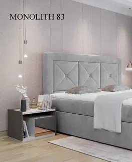 Postele Čalouněná postel IDRIS Boxsprings 180 x 200 cm Monolith 83