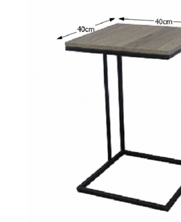 Konferenční stolky KAKABAN odkládací stolek, dub/černá
