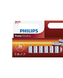 Baterie primární Philips Philips LR6P12W/10 - 12 ks Alkalická baterie AA POWER ALKALINE 1,5V 
