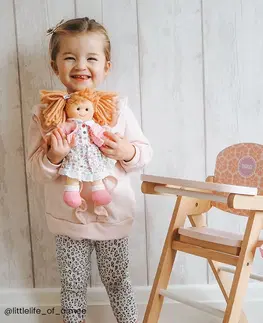Panenky Bigjigs Toys Látková panenka POLLY 28 cm růžová