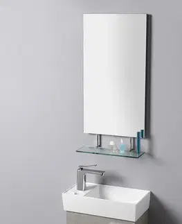 Koupelnová zrcadla SAPHO WEGA zrcadlo s policí 500x800 60092-5