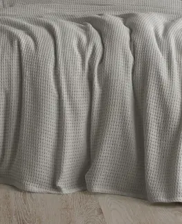 Přikrývky 4Home Bavlněný přehoz na postel Claire šedá, 220 x 240 cm