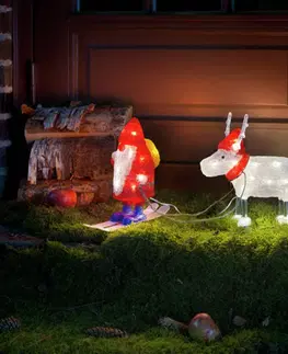 Venkovní vánoční figurky Konstsmide Christmas LED dekorační světlo Santa Claus a sob IP44