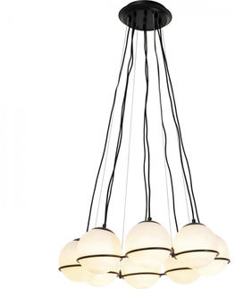 Retro lustry KARE Design Lustr Globes - černý, 8 světel