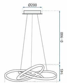 Svítidla TooLight Stropní svítidlo Ring II LED stříbrné