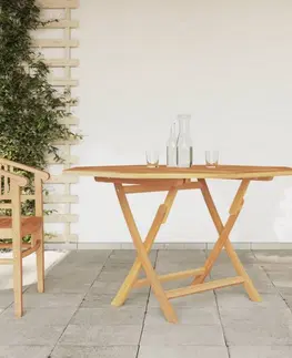 Zahradní stolky Skládací zahradní stůl 120 x 120 x 75 cm masivní teakové dřevo