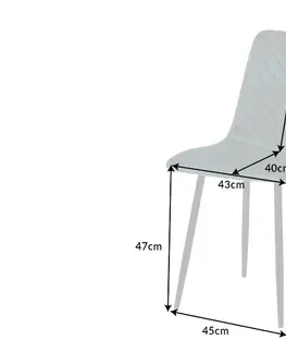 Židle Jídelní židle 4 ks ATLAS Dekorhome Zelená