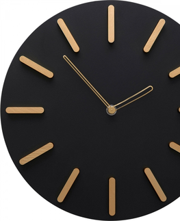 Nástěnné hodiny KARE Design Nástěnné hodiny Central Park černé Ø30cm