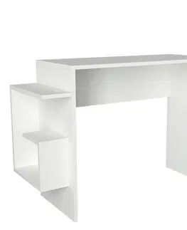 Psací stoly Kalune Design Psací stůl ALASKA bílý