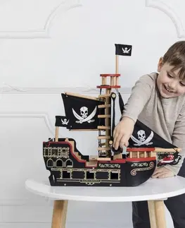 Dřevěné vláčky Le Toy Van Pirátská loď Barbarossa