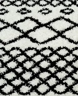 Koberce a koberečky Dywany Lusczow Kusový shaggy koberec BERBER SAFI bílý, velikost 180x270