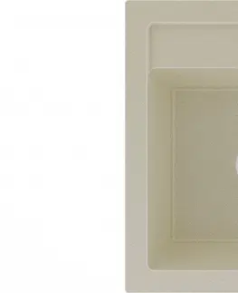 Kuchyňské dřezy MEXEN Buňky Vito granitový dřez 1 520x490 mm, béžová 6503521000-69