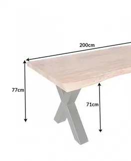 Jídelní stoly Jídelní stůl ATHAMÁS akácie Dekorhome 300x100x76 cm