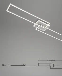 Inteligentní stropní svítidla Briloner LED stropní světlo Frame S CCT 110x24,8cm hliník