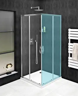 Sprchové kouty GELCO SIGMA SIMPLY CHROM Sprchové dveře pro rohový vstup 1000, čiré sklo, GS2110 GS2110