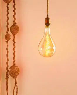 Závěsná světla Näve LED závěsné světlo Ontario, konopné lano, 1 zdroj