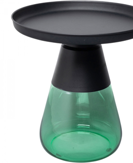 Odkládací stolky KARE Design Odkládací stolek Bottiglia zelený Ø50cm