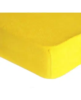 Prostěradla Forbyt, Prostěradlo, Froté Premium, žluté 100 x 220 cm