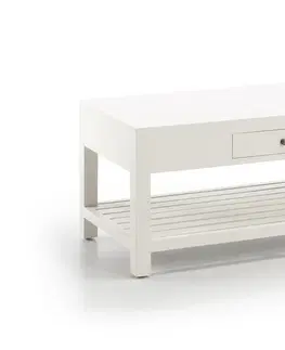 Designové a luxusní konferenční stolky Estila Konferenční stolek NEW WHITE obdélníkový