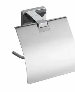 WC štětky AQUALINE 1416-20 Apollo držák toaletního papíru s krytem, stříbrná