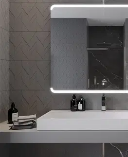 Koupelnová zrcadla MEXEN Nida zrcadlo s osvětlením 120 x 100 cm, LED 600 9806-120-100-611-00