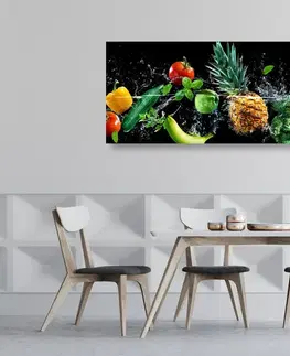 Obrazy jídla a nápoje Obraz organické ovoce a zelenina