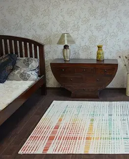 Koberce a koberečky Dywany Lusczow Kusový koberec SCANDI 18216/063 - pásy kostkovaný, velikost 120x170
