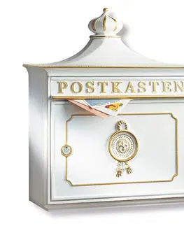 Nástěnné poštovní schránky Burgwächter Bordeaux poštovní schránka hliníkový odlitek bílá