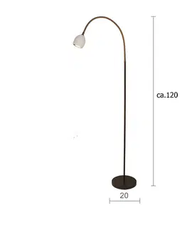 Stojací lampy Menzel Menzel Provence matt stojací lampa 1 zdroj rameno