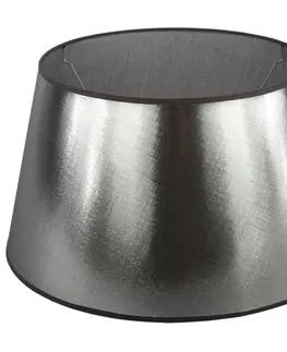 Svítidla Stříbrno-černé stínidlo Azzuro drum - Ø20cm*11,5/ E27 Collectione 8500416217013 LS15001