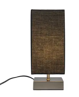 Stolni lampy Moderní stolní lampa černá s ocelí - Milo