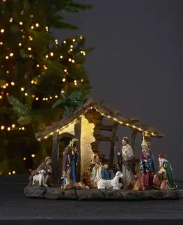 Vánoční vnitřní dekorace STAR TRADING Nativity LED dekorativní světlo, baterie, 37 cm