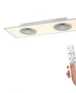 Ventilátory LEUCHTEN DIREKT is JUST LIGHT LED stropní svítidlo ventilátor, bílé, dálkový ovladač, stmívatelné, teplá bílá až studená bílá 2700-5000K