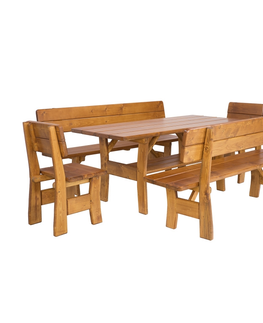 Jídelní stoly Zahradní stůl DIESH, masiv smrk/dub