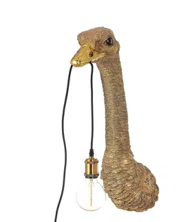 Boční nástěnné lampy Nástěnná lampa Gold Ostrich 72cm