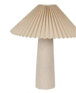Lampy Béžová stolní lampa s keramickou nohou Vilea - Ø 36*42 cm / E27 / max 60W Clayre & Eef 6LMC0082