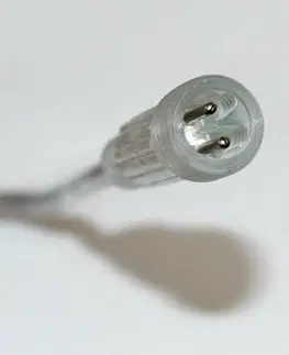 LED řetězy DecoLED Světelný řetěz s krystalky, 8 m, 80 ledově bílých diod