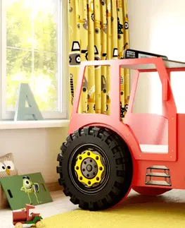 Postele Detská posteľ Traktor červený