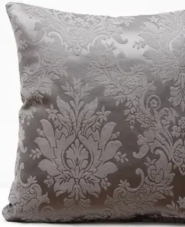 Dekorační povlaky na polštáře Luxusní šedý povlak na polštář s ornamenty