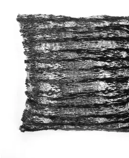 Dekorační polštáře Forbyt, Návlek na polštář, Stříbrné pruhy, 40 x 40 cm, černý