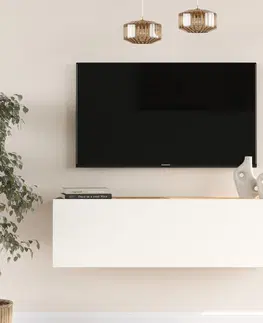Obývací stěny a sestavy nábytku Televizní stolek FR12 borovice atlantic bílá
