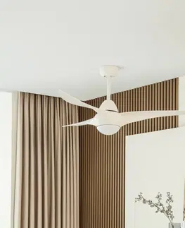 Stropní ventilátory se světlem Starluna Stropní ventilátor Starluna LED Zoika, bílý, tichý, Ø 115 cm