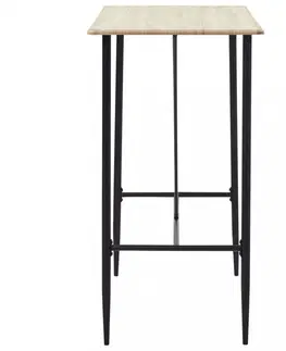 Barové stolky Barový stůl 120x60 cm Dekorhome Černá