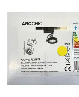 Svítidla Arcchio Arcchio - LED Bodové svítidlo do lištového systému RICK AR111 1xG53/13W/230V 