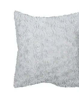 Dekorační polštáře Forbyt, Návlek na polštář, Růžičky, 40 x 40 cm, šedý