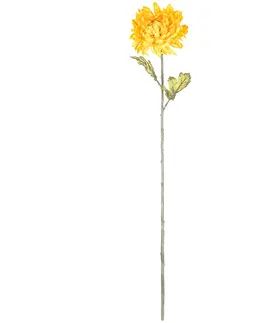 Květiny Umělá chryzantéma, v. 74 cm, žlutá