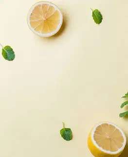 Tapety jídla a nápoje Fototapeta citrony s mátou
