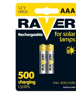 Osvětlení a elektro Nabíjecí baterie do solárních lamp RAVER AAA 400 mAh, 2 ks